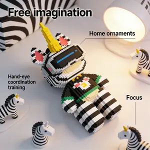 Creative Unicorn Zebra Series Building Block Model, 1184pcs, Original Authentic, New 2026 Design, Gift Idea, DIY Craft Decor