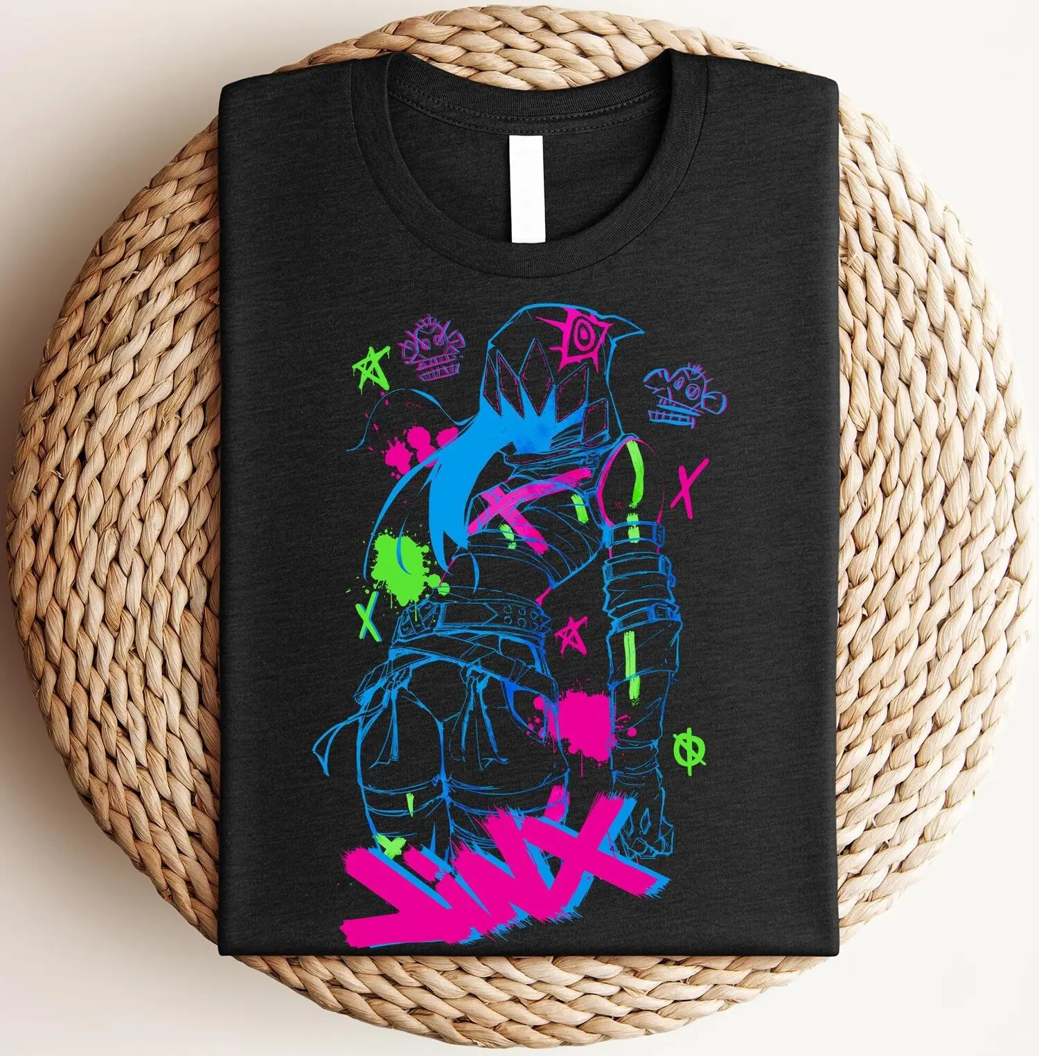 Jinx Shirt, Arcane Shirt, LOL Shirt, Powder T-Shirt, Fashion Cotton, Full Colors, Full Sizes, For Men, For Women