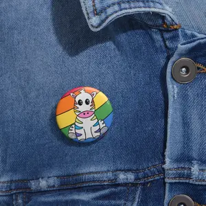 Rainbow Zebra Pin Buttons, africa, safari, animals, pride, lgbtq