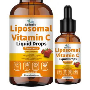 Liposomal Vitamin C 1000mg Drops High Potency 6-in-1 Fat Soluble VIT C w. Zinc Elderberry Glutathione Niacin for Immune Support Antioxidant Collagen ProductionHigh Absorption Liquid Vitamin C Formula