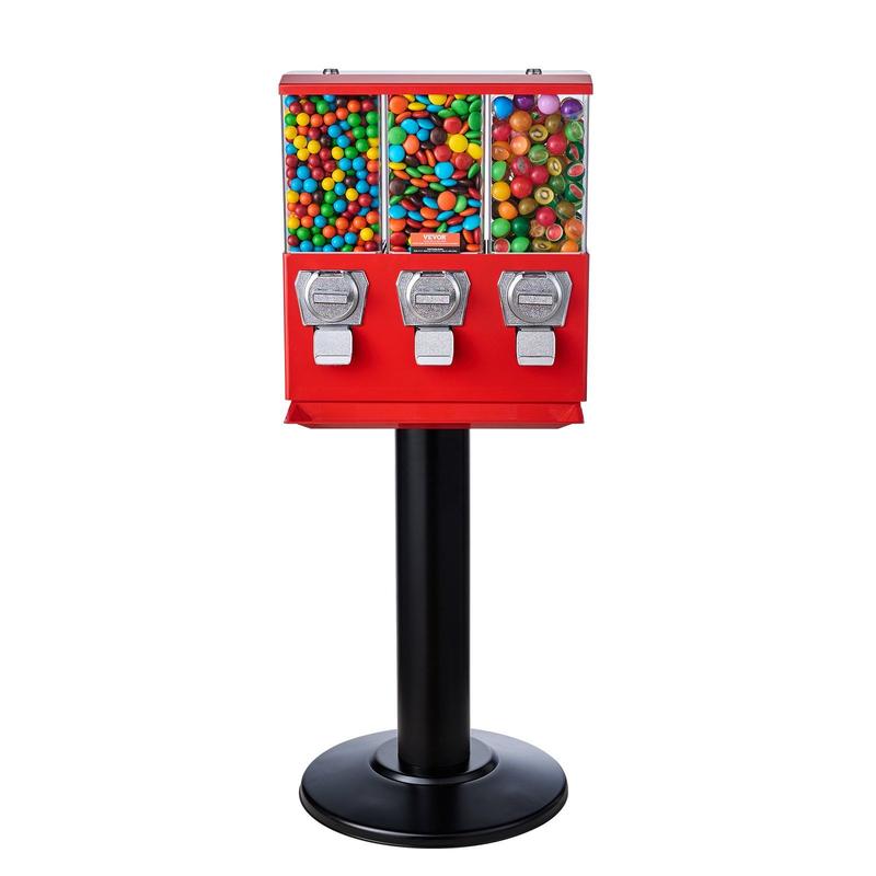 【Spring new arrivals】VEVOR Gumball Machine with Stand Vending Coin Bank Vintage Candy Dispenser Red 【Spring new arrivals】VEVOR Gumball Machine with Stand Vending Coin Bank Vintage Candy Dispenser Red