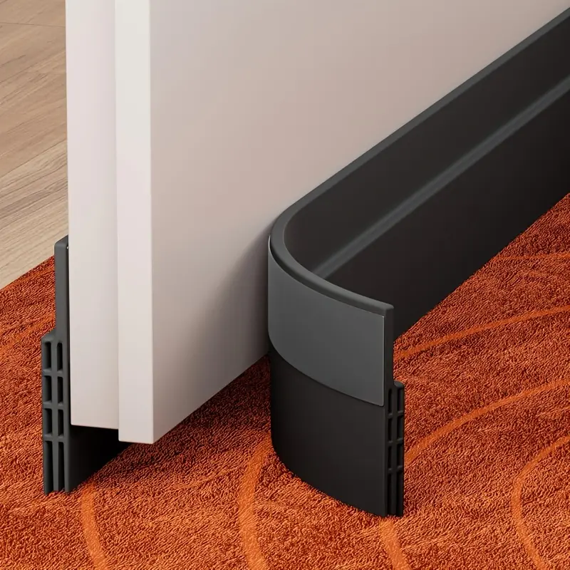 Under Door Strips, Door Bottom Seal Strip, Door Hardware, for Exterior and Interior Doors Silicone Spacer, Noise Reduction and Dust Insulation, Easy to Install, Garage Door Seal, Garage Door Threshold Seal, Silicone Construction, Water Resistant