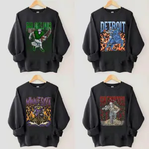 90S All Team Football Western Skeleton Cowboy Sweatshirt in Black Color, Retro Hometown Football Crewneck Sweater, Vintage Football Game Day Unisex Sweatshirt, Gift for Football Fans, Vintage Shirt for Men Women