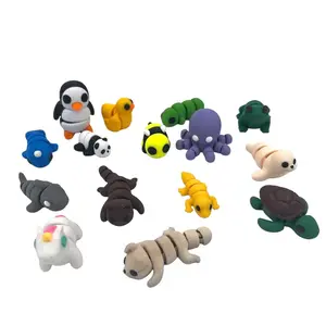3D Printed Flexi Animals & Creatures Articulated Mini Creatures Handmade Craftsmanship Compact Design - Mixable Designs Available for Various Spaces