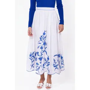 Raya Skirt (White/Blue)