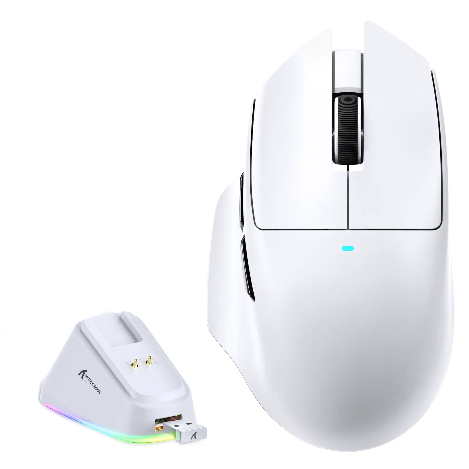 ATTACK SHARK V6 High Precision Wireless Gaming Mouse for Right-Handed Gamers, Lightweight Design with PAW3311 Sensor, BK52820 MCU, Omron 100M Times Switch, Gaming Mouse Wireless