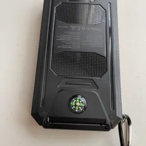 Product Review of 10000mAh Portable Solar Power Bank, Dual USB Output Port Waterproof Power Bank with LED Light, Solar Phone Charger Compatible with iPhone & Android #TOP PICKS from V**7