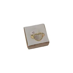 Anillo 686 para Mujer - Heart-Shaped Design with Gold Accents and Heart Emblem
