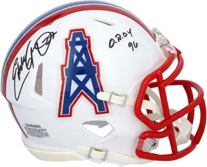 Eddie George Houston Oilers Autographed Riddell Speed Mini Helmet with "OROY 96" Inscription - Fanatics Authentic Certified