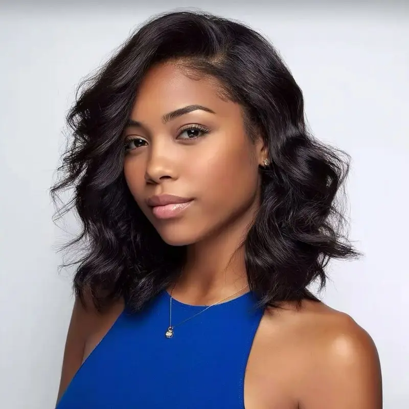 Wear & go 4x4 glueless lw/bw/nw lace closure virgin human hair wig