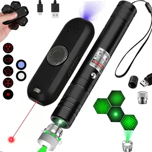 Rechargeable Pet Laser Toy Set, 8 Modes Including 5 Patterns, UV Light for Pet Health Check, Nightlight Function, Stress Relief Feature, Laser Pointer