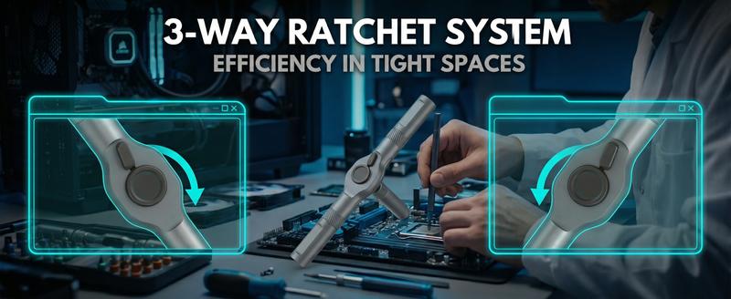 24 in 1 DIY Screwdriver Set, switchable magnetic ratchet screwdriver bit kit, compact and portable repair tool set for home, electronics and furniture assembly, toolbox gift for Thanksgiving, Christmas and New Year