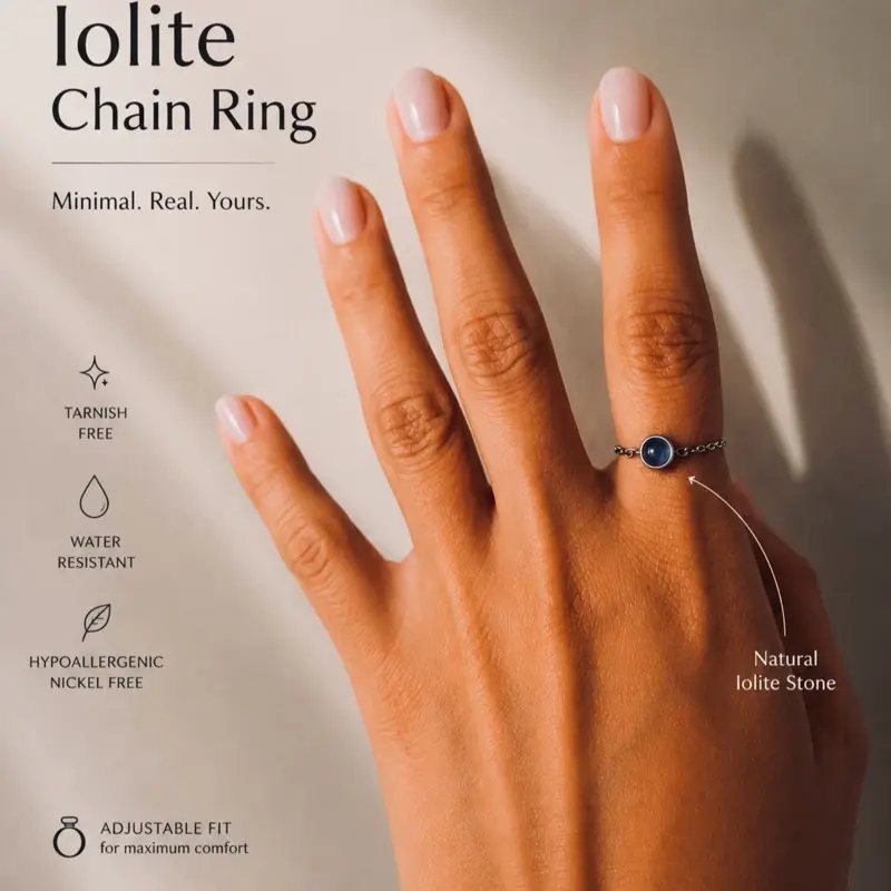 Lolite charm ring