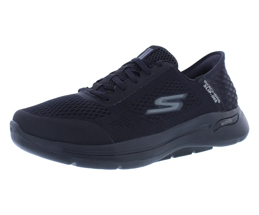 Skechers Men's Walking Shoes, Go Walk Arch Fit Simplicity Mesh Slip-On Sneaker, Wide Fit Athletic Sports Shoes, Footwear, Training, Casual, Running