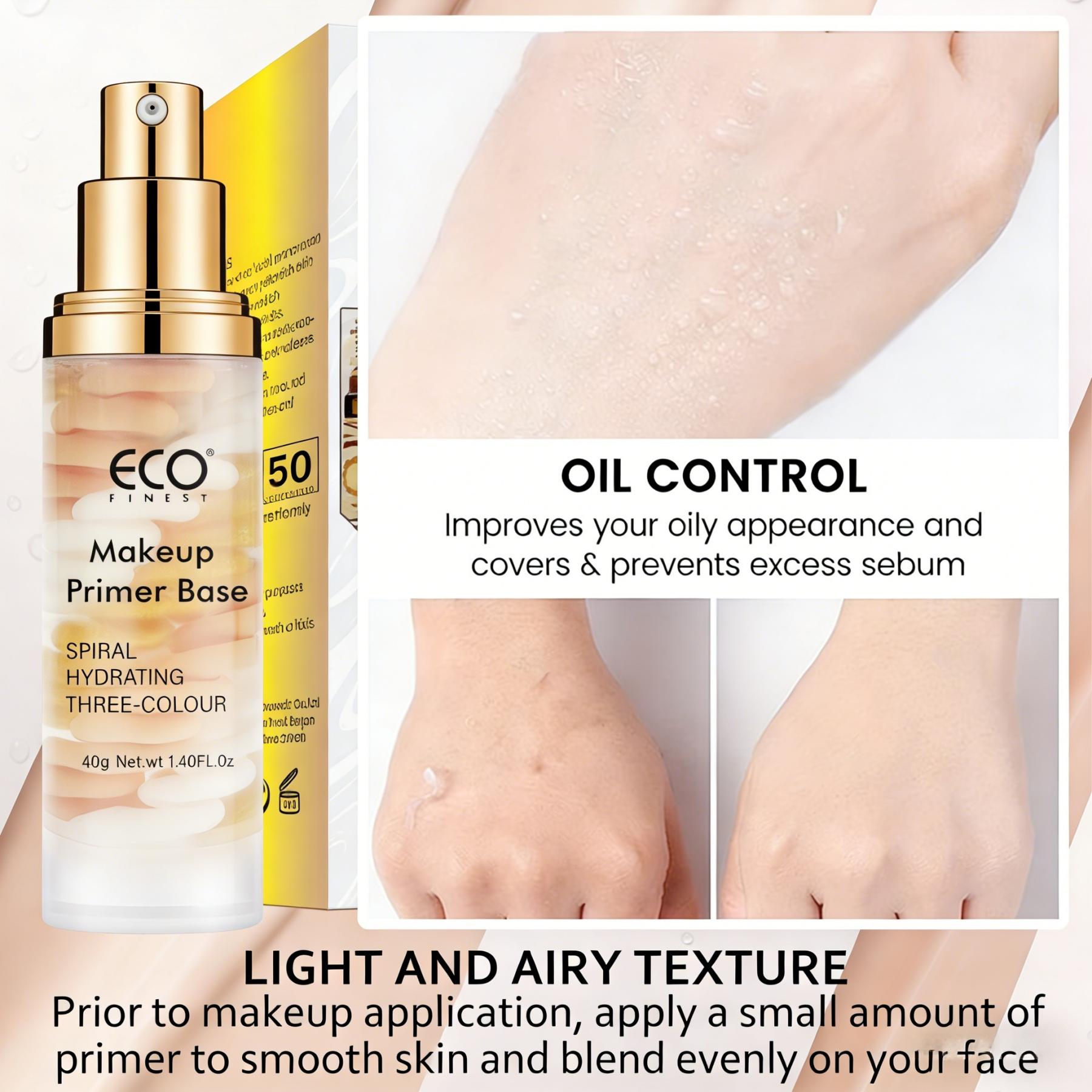 3-in-1 Nourish Makeup Primer | Hydrating with Hyaluronic Acid & Niacinamide, Brightening Skin Tone, Long-Lasting Foundation Base