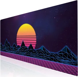 Large Gaming Mouse Pad, Extended XXL Desk Pad & Non-Slip Rubber Mat for Mice and Keyboard with Stitched Edges 90x40