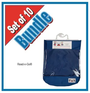 Bundle of 10 Read-N-Go Book Bags – Bulk Reusable Book Transport Bags | Seat Sack