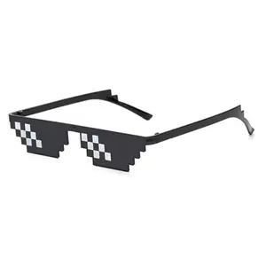 Pixelated Mosaic Sunglasses – Retro Meme Party Glasses for Halloween & Dress Up