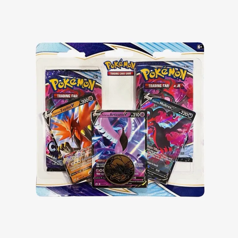 Pokemon Chilling Reign 2 Pack Blister [Galarian Zapdos V, Articuno V, Moltres V]