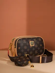 Elegant Vintage Print Multi-Layer Small Square Bag for Women, Simple Shoulder Crossbody Bag, Fashionable Ladies Handbag, Stylish Square Bag, Vintage Purse