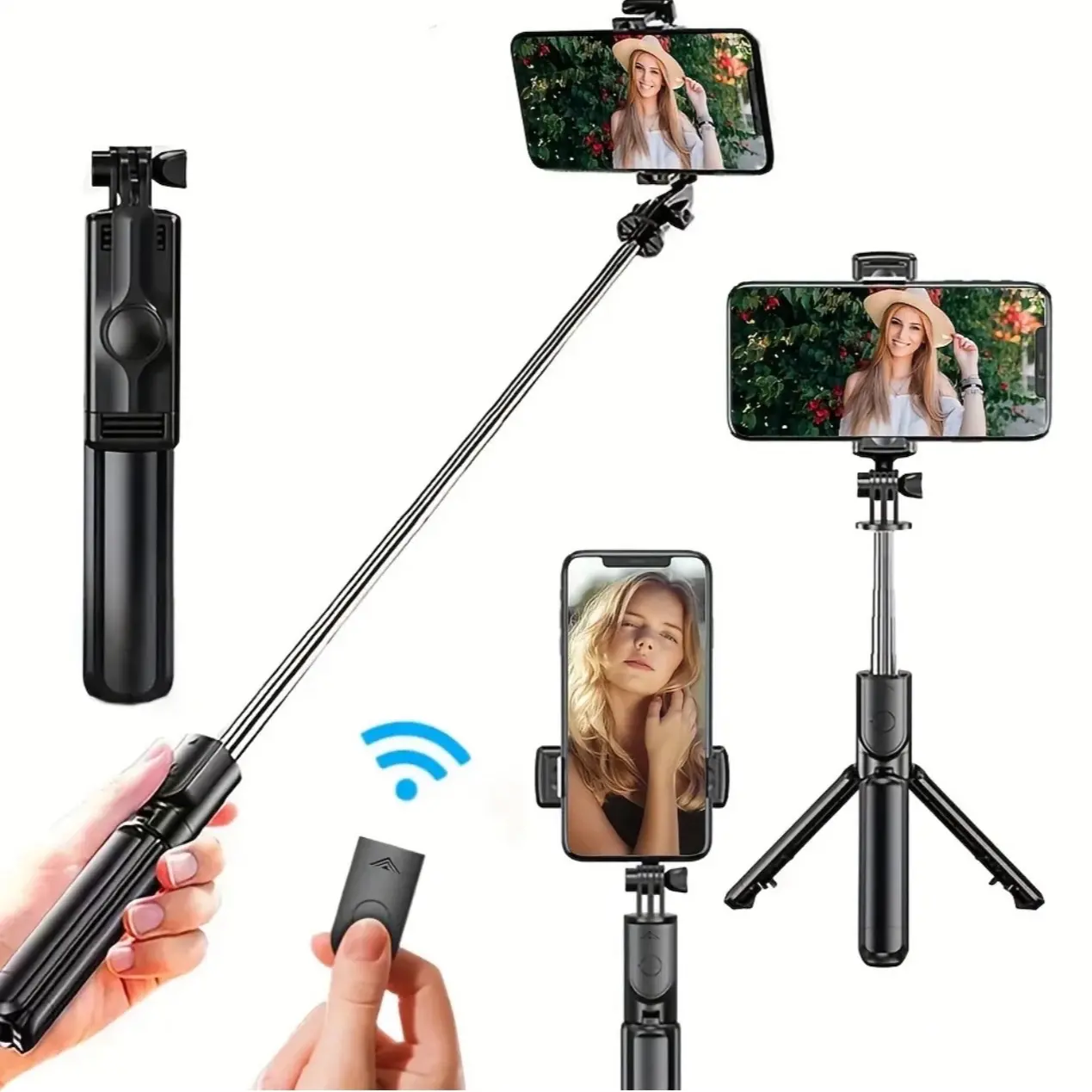 Anti-Shake Selfie Stick, Mobile Phone Live Streaming Tripod Stand, Extended Fill Light, All-in-one Photo Selfie Stick, Telescopic Handheld Stable Universal 360-degree Automatic Rotation, For Vivo Oppo Cellphone