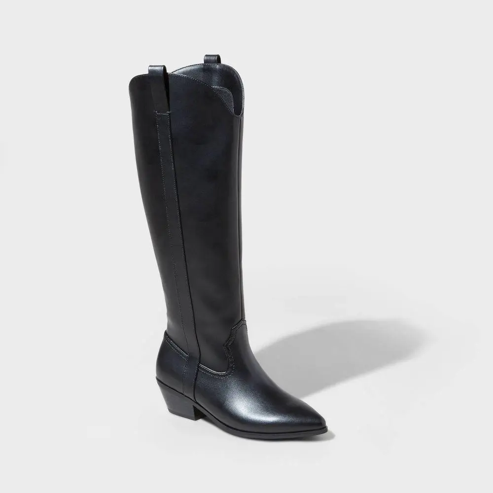 Universal Thread Women's Wide Calf Cowboy Western Boots
