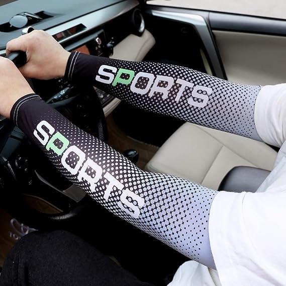 5 Pairs Sun Protection UV Arm Sleeves Cooling Anti Slip Compression Sleeves Sports Polyester Cycling Covers for Active Use