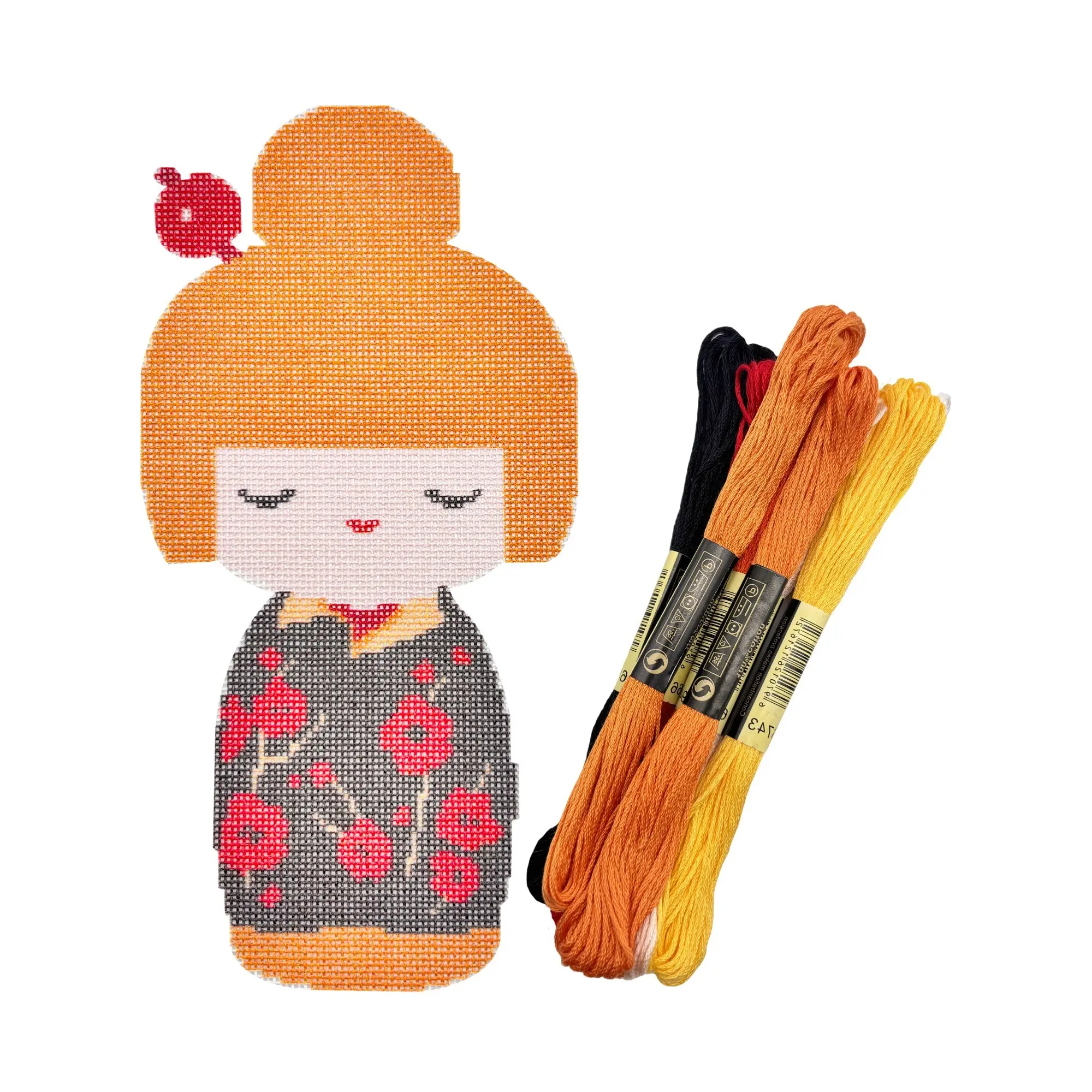 Japanese Doll-Wintersweet Needlepoint Kit