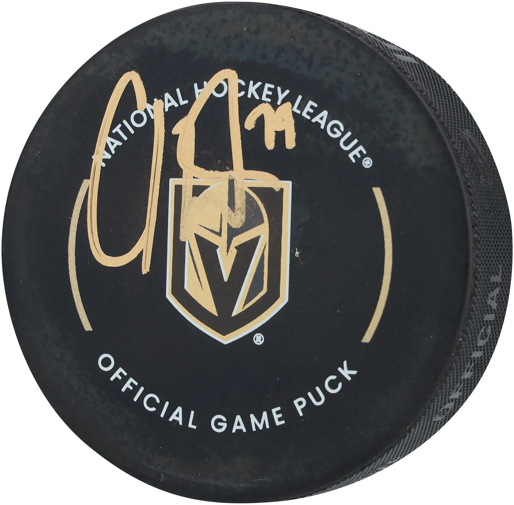 Carter Hart Vegas Golden Knights Autographed Official Game Puck - Fanatics Authentic Certified