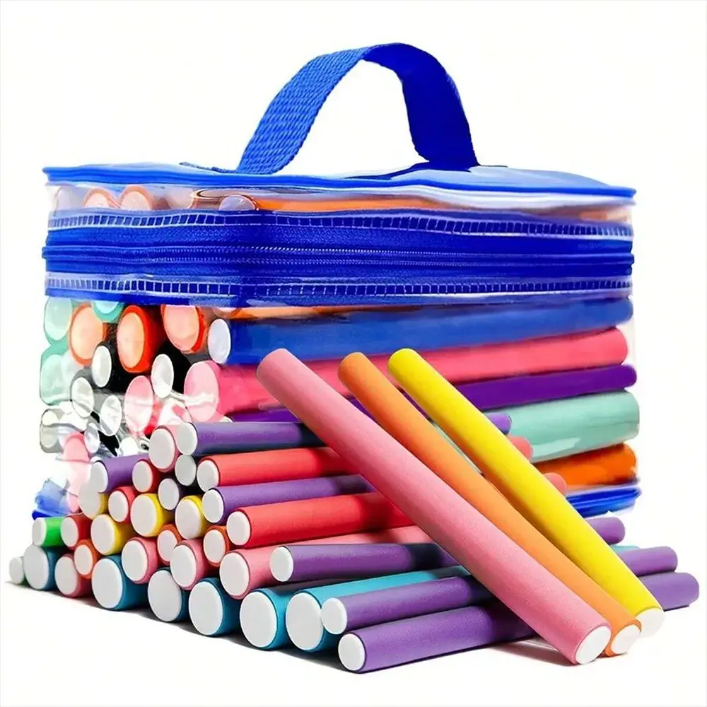 Heatless Flexible Hair Rollers Curlers 42-pack 7" Soft Foam Flexi Twist Curling Rods for Short Long Hair Heatless Flexible Hair Rollers Curlers 42-pack 7" Soft Foam Flexi Twist Curling Rods for Short Long Hair