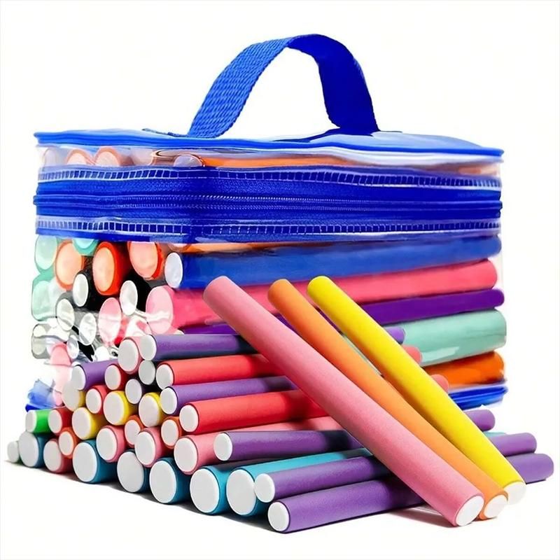 Heatless Flexible Hair Rollers Curlers 42-pack 7" Soft Foam Flexi Twist Curling Rods for Short Long Hair