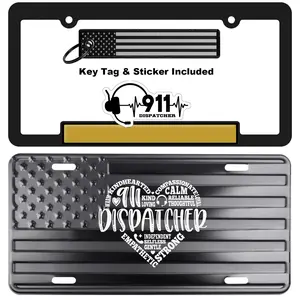 Dispatcher GOLD Tribute License Plate, Frame, Key Tag & Sticker Combo