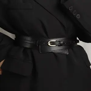 [2 Uses Waist Cincher Belt] Women'S Versatile Faux Leather Belt - Stylish Waist Cincher with Dual-Use Feature, Perfect for Casual Outfits like Skirts, Jackets, and Sweaters, Vintage Bohemian Design with Alloy Buckle, Everyday Belt |   Bohemian Style Belt