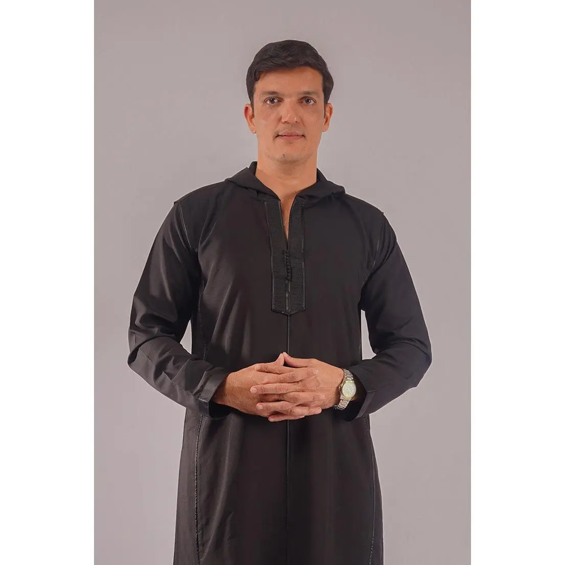 Hooded Thobe - Black Hooded Thobe - Black
