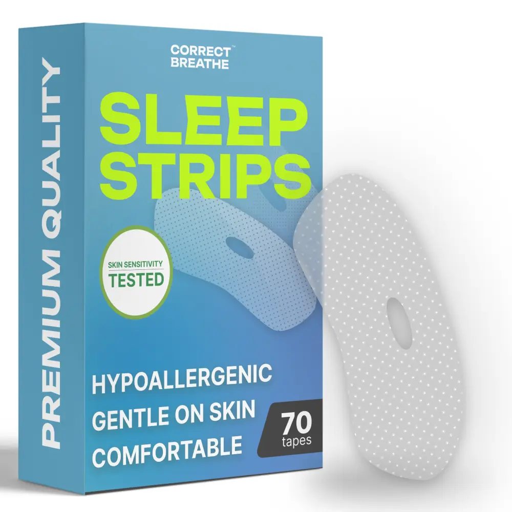 CorBreev Mouth tape (70 Pack) - Skin-Friendly, Hypoallergenic, Easy to Apply & Remove, Reduce Snoring