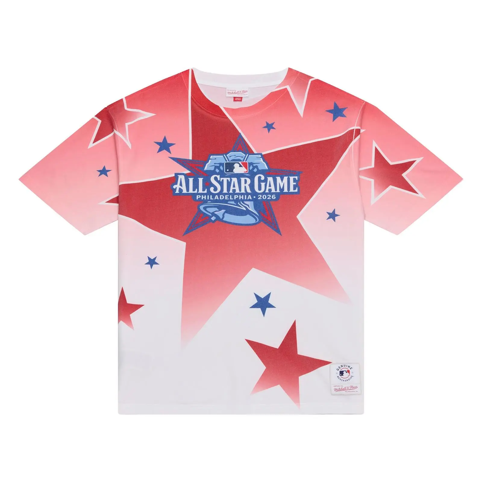 2026 MLB All-Star Game Red/White Sublimated T-Shirt Throwback Tee Graphic Vintage Fan Gear Mitchell & Ness