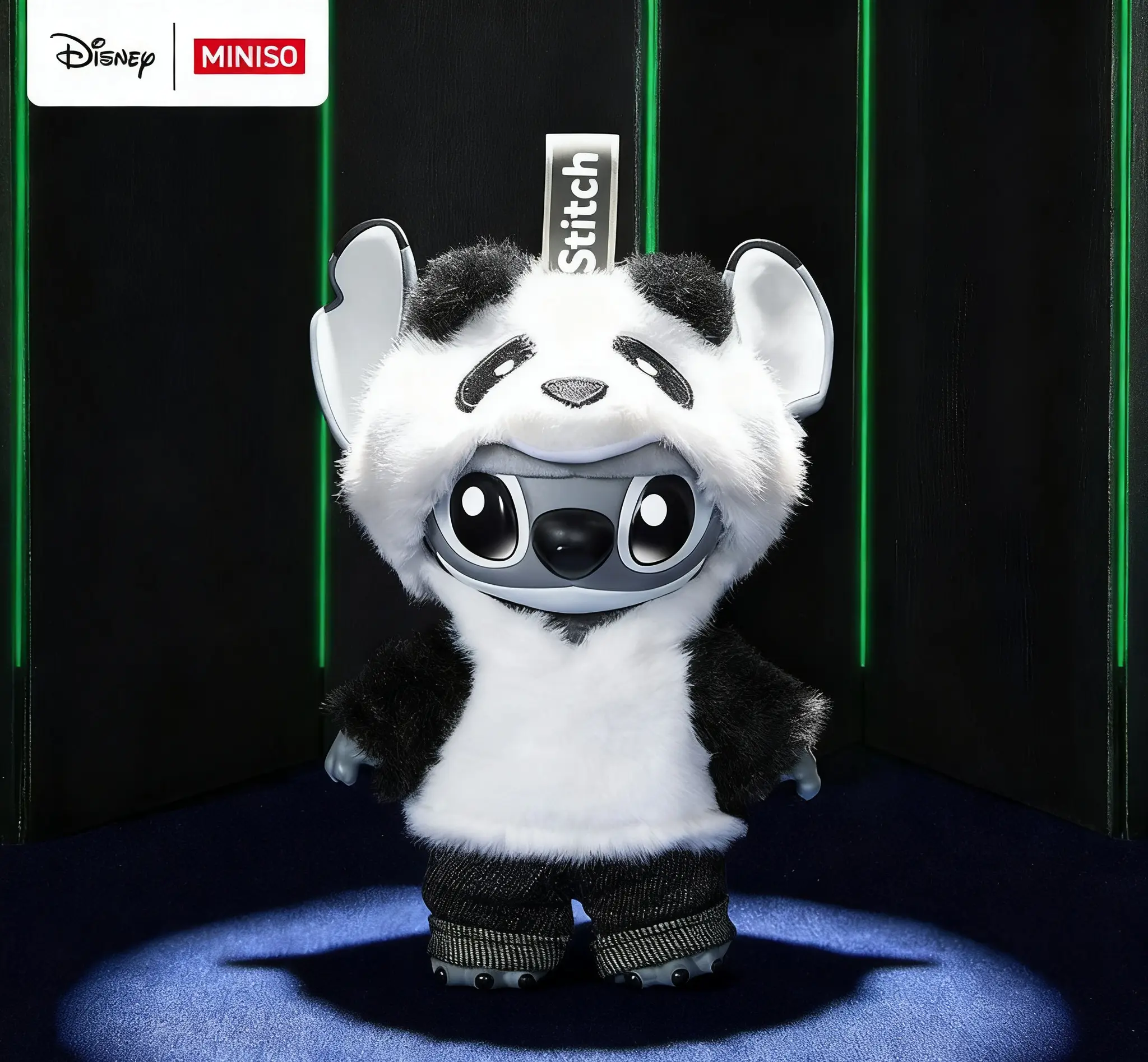 MINISO Disney Lilo & Stitch GenZ Street Style Panda Vinyl Plush Toy - Collectible Soft Stuffed Animal, Cuddly Doll Gift, Cute Design, Trendy Item for Teens & Disney Fans #StitchPlush #LiloAndStitch #DisneyToy