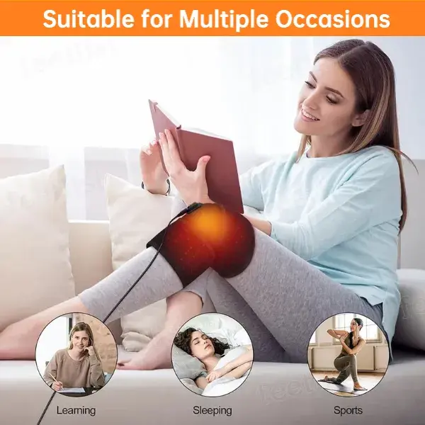 Multi-Functional USB Plug-In Heating Knee Wrap, 3-Speed Adjustable Warm Brace for Daily Relaxation, Portable USB Heating Pad Gift for Men Women