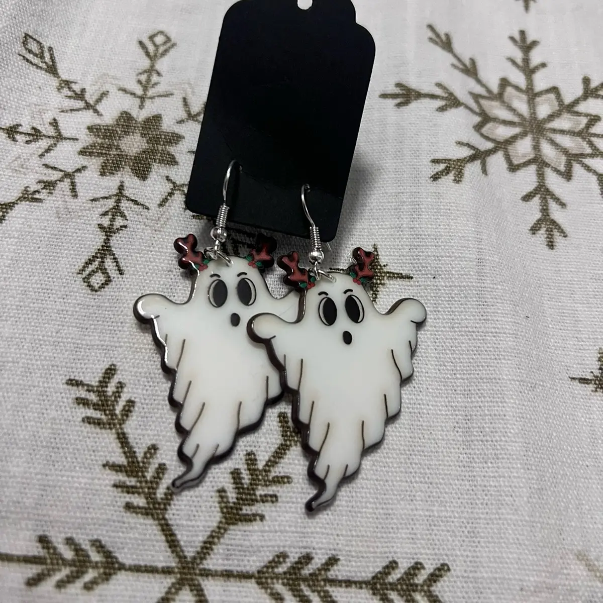Ghost deer earrings