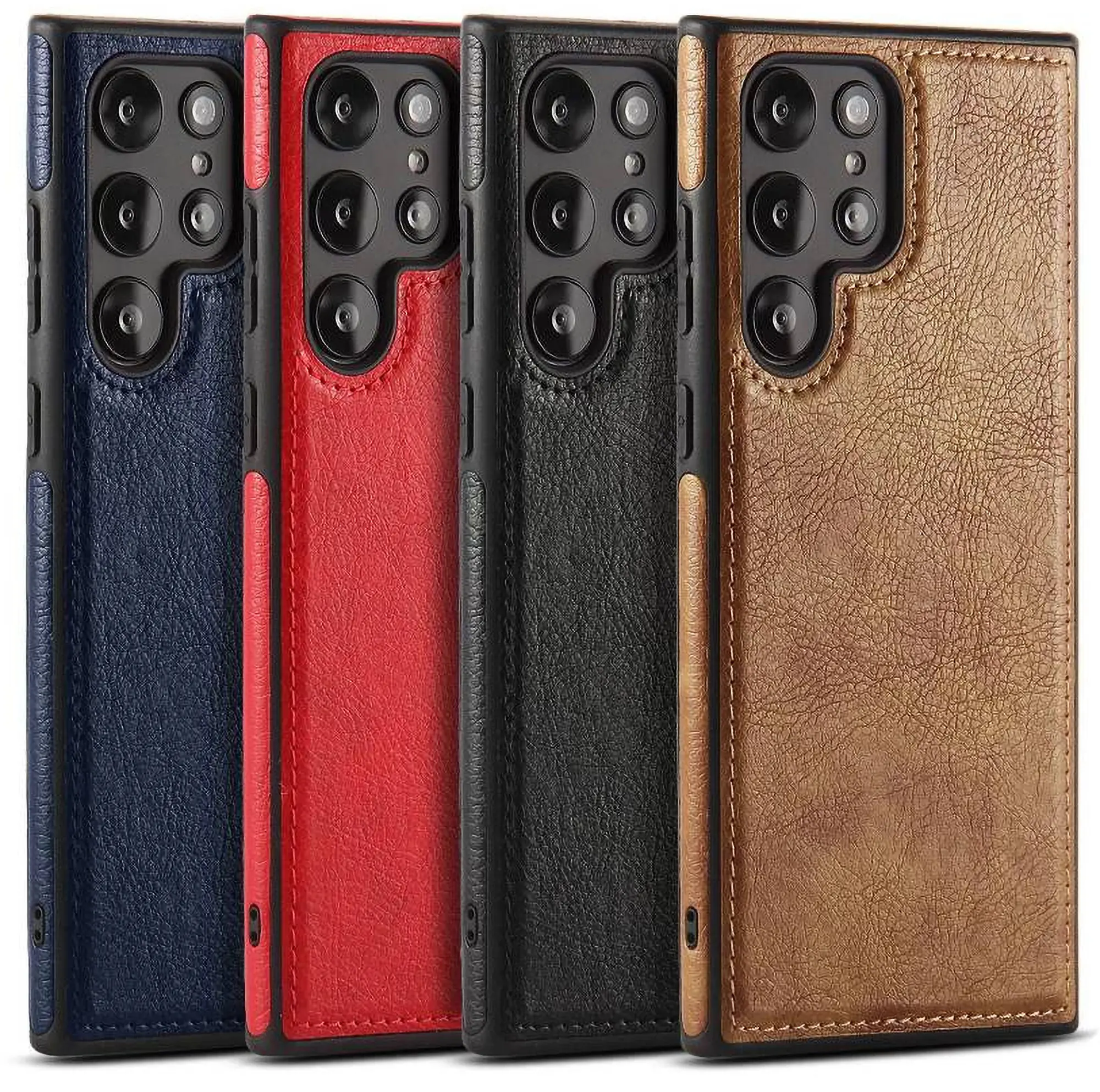 Shockproof Premium Slim Leather Casing for Samsung Galaxy S26, S25, S24 Ultra, S23, S22 Plus Ultra Smartphone, Cellphone, Handheld Devices Case Cover