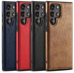 Shockproof Leather Premium Slim Thin Case For Samsung Galaxy S25 S24 Ultra S23 S22 Plus Ultra Case Cover