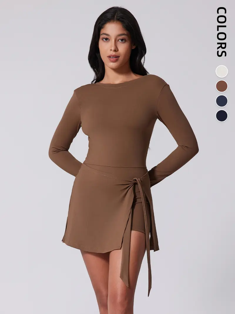 long sleeve workout dress - TikTok Shop