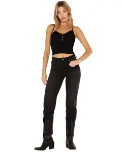 Free People Women's High Rise Pacifica Straight Jeans - Ob1542199-0010