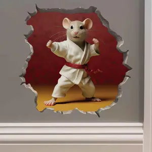 Karate Mouse Hole Decal Karate Mouse Hole Decal