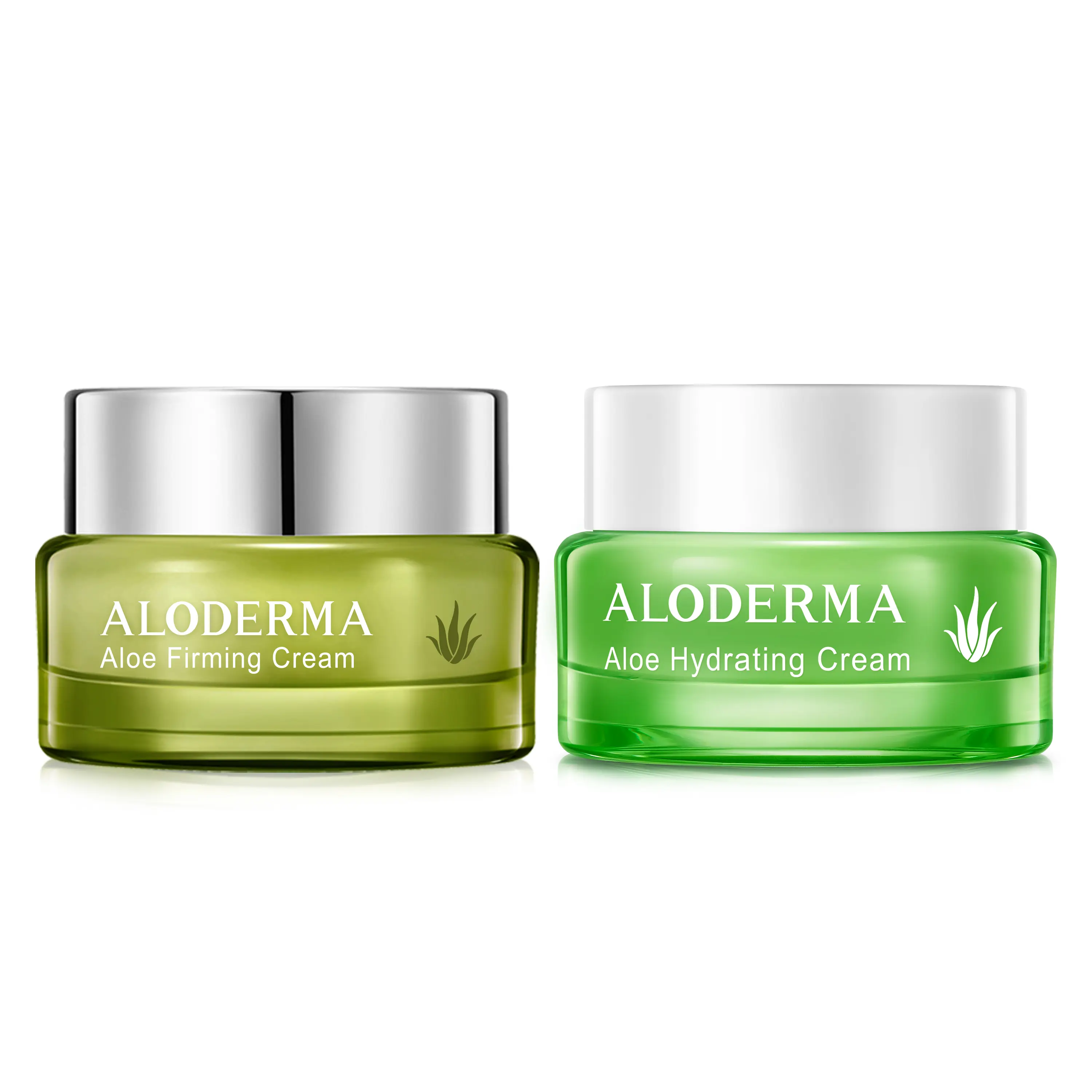 Aloderma Aloe Face Cream Set, 2 pieces - Hydrating Cream, Firming Cream