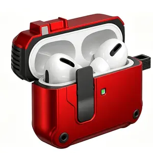 Magnetic Audio Headset Case with Lanyard, Portable Shockproof Protection Cover, Automatic Lock, MagSafe Compatible for 4/3/2/1, Pro 3/2/1 Wireless Earbuds, Handheld Design