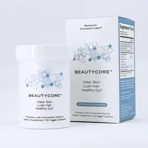 Beautycore Clear Skin Lush Hair Healthy Gut Probiotic Supplement