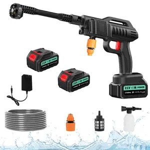 Cordless Pressure Washer, 80Bar Portable Pressure Washer with 6 in 1 Adjustable Nozzle and 5m Hose, 10m Spray Distance, Handheld Electric Power Washers for Cars, Patios and Home Cleaning