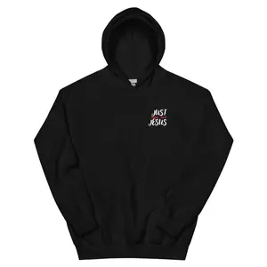 Just Jesus christian Psalm bible verse hoodie Athletic Fabric Menswear Soft Sweatshirts Pullover Cotton