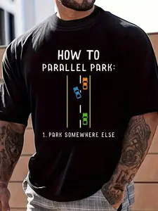 100% Cotton Parallel Parking Else Driving Mode On Gift Idea Driver T-Shirt Women's Men's Graphic Tee Crew Neck summer vacation Tops